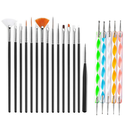 Set pennelli nail art per - pennelli,