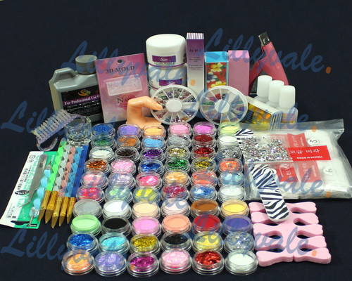 Kit nail art liquido glitter - art,