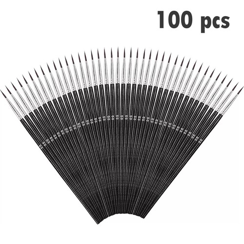 100pz pennelli pittura - 100pz,