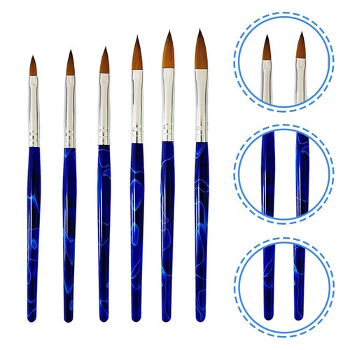 Pcs pennello sottile nail - 6,